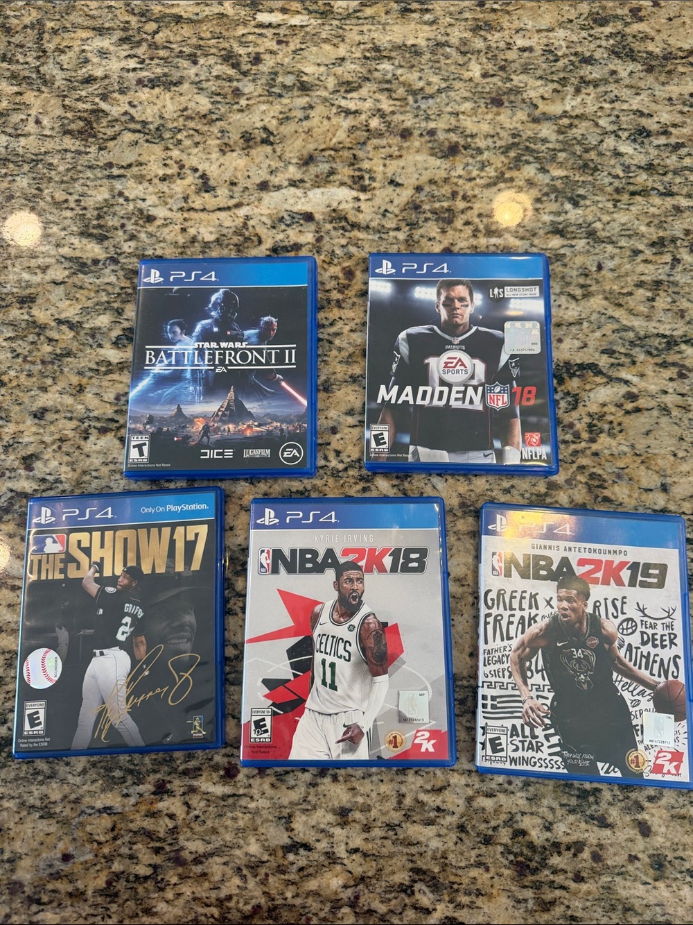 Sony PS4 Game Bundle with Blue Cases - Sports & Action Mix